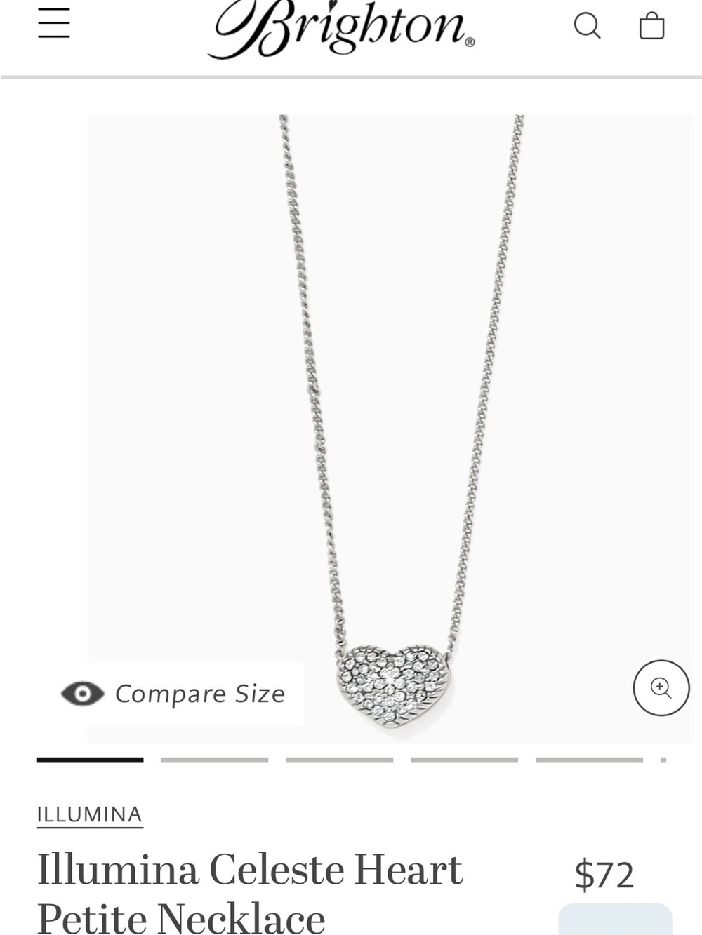 Brighton Illumina Celeste Heart Pendant - Picture 4 of 5